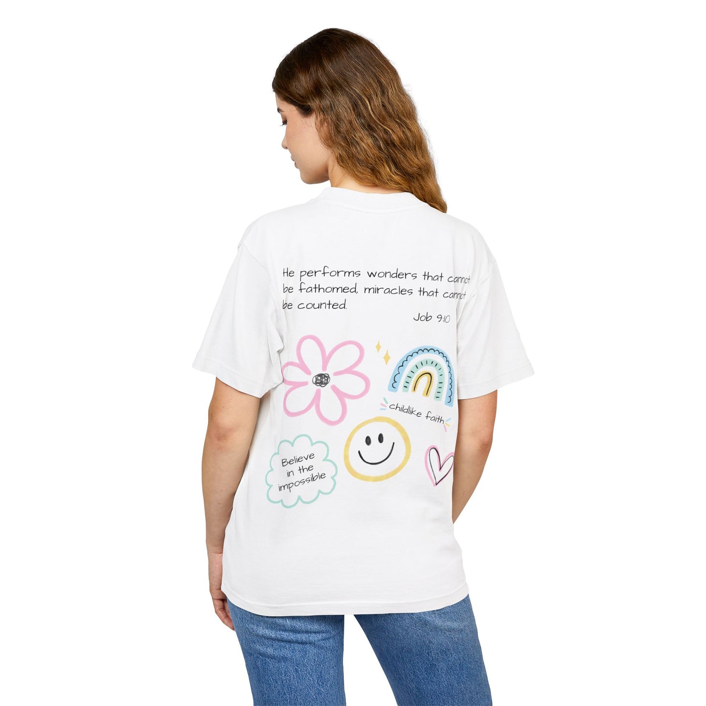 Kindlicher Glaube Abstrakte Linienkunst Urban Heavy Tee