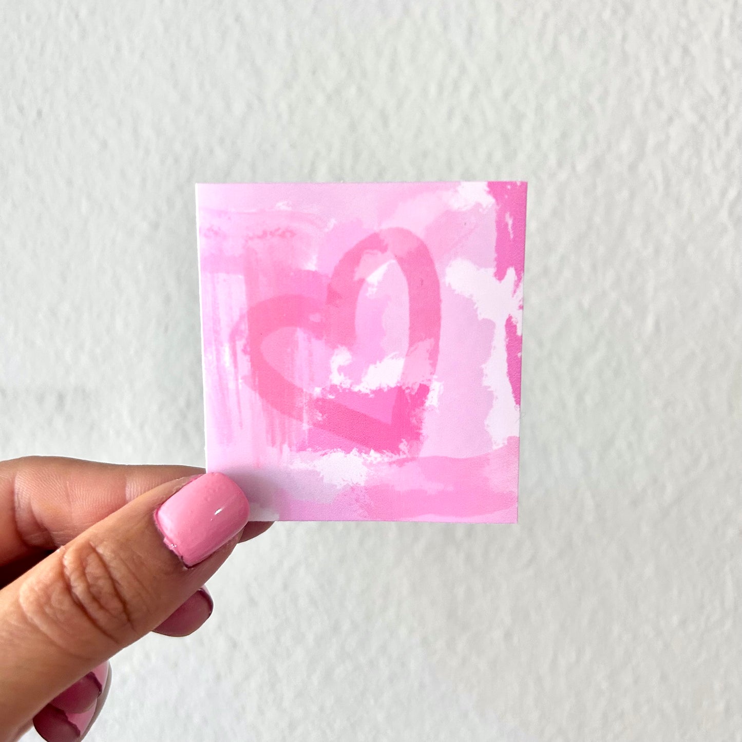 Loved by God Faith-Based Pink Watercolor Heart Sticker