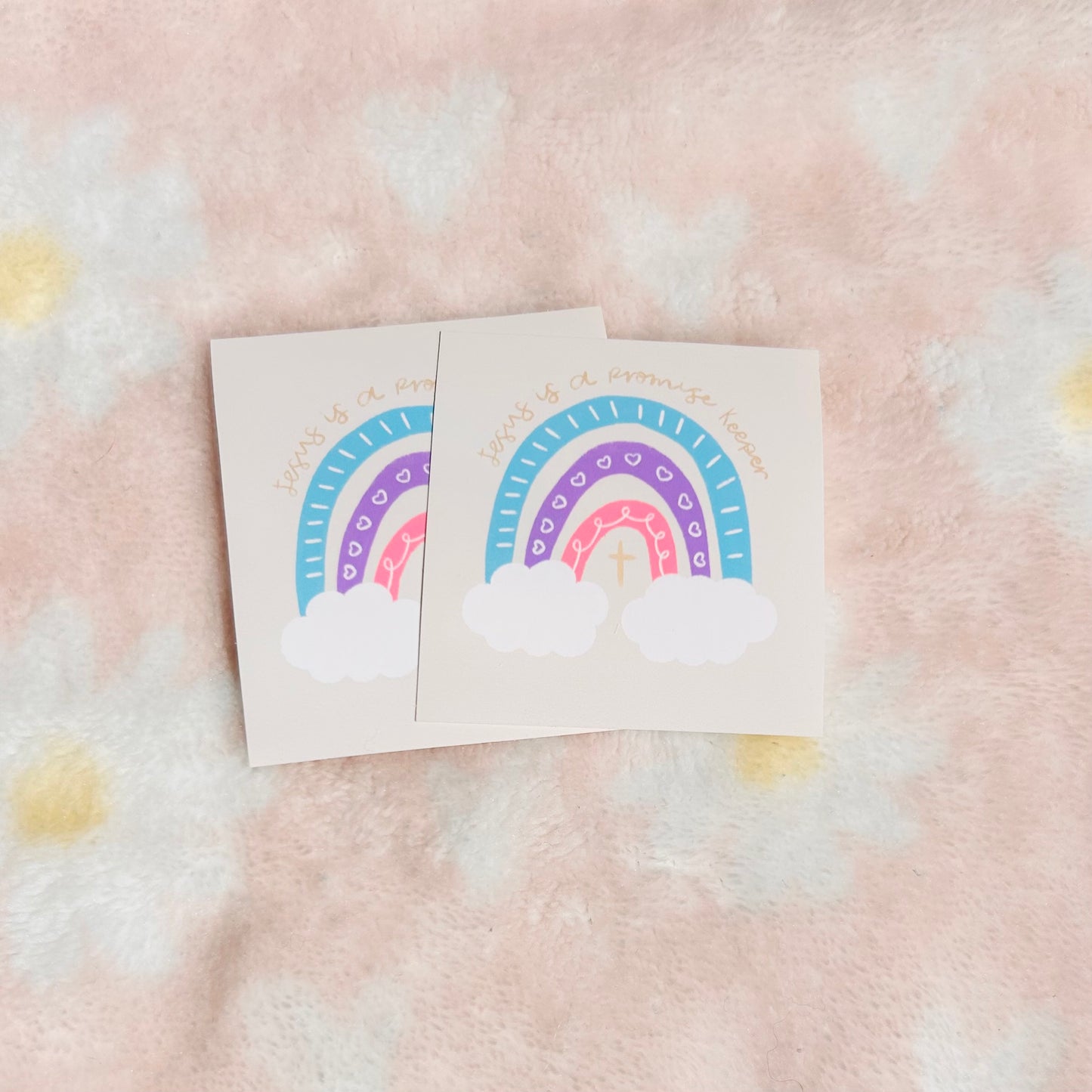 Jesus is a Promise Keeper Rainbow Christian Sticker