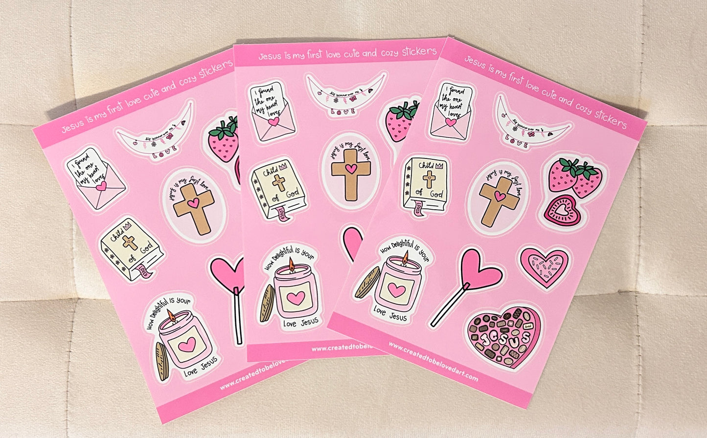 Jesus Is My First Love Cute & Cozy Pink Valentine’s Day Sticker Sheet