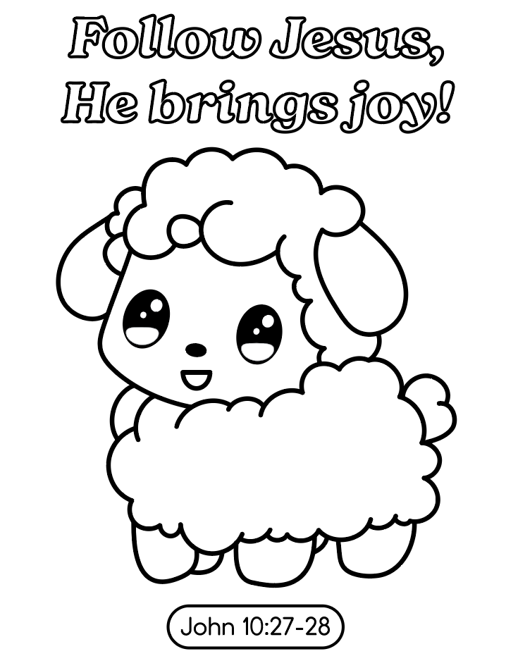 JESUS IS MY JOY! Digital Printable Christian Coloring Book
