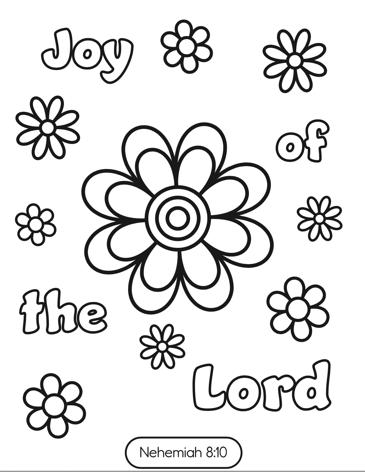 JESUS IS MY JOY! Digital Printable Christian Coloring Book