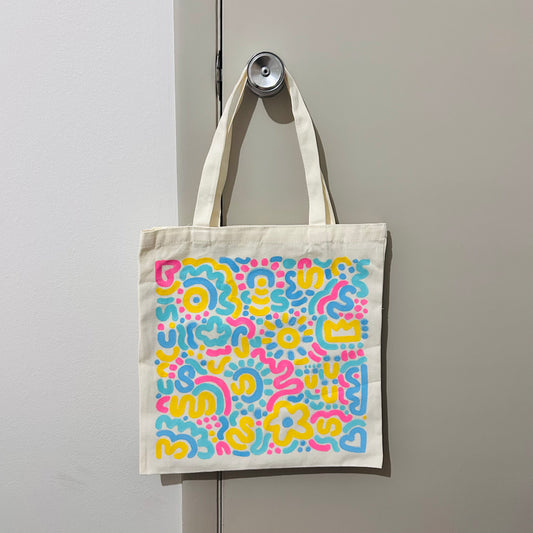 Original handbemalte „Freude am Herrn“-Stofftasche mit Glaubensbotschaft