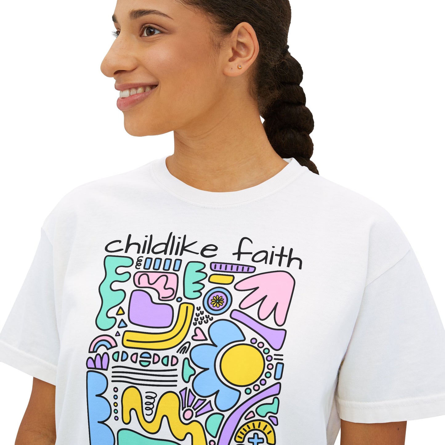 Childlike Faith Damen Boxy T-Shirt