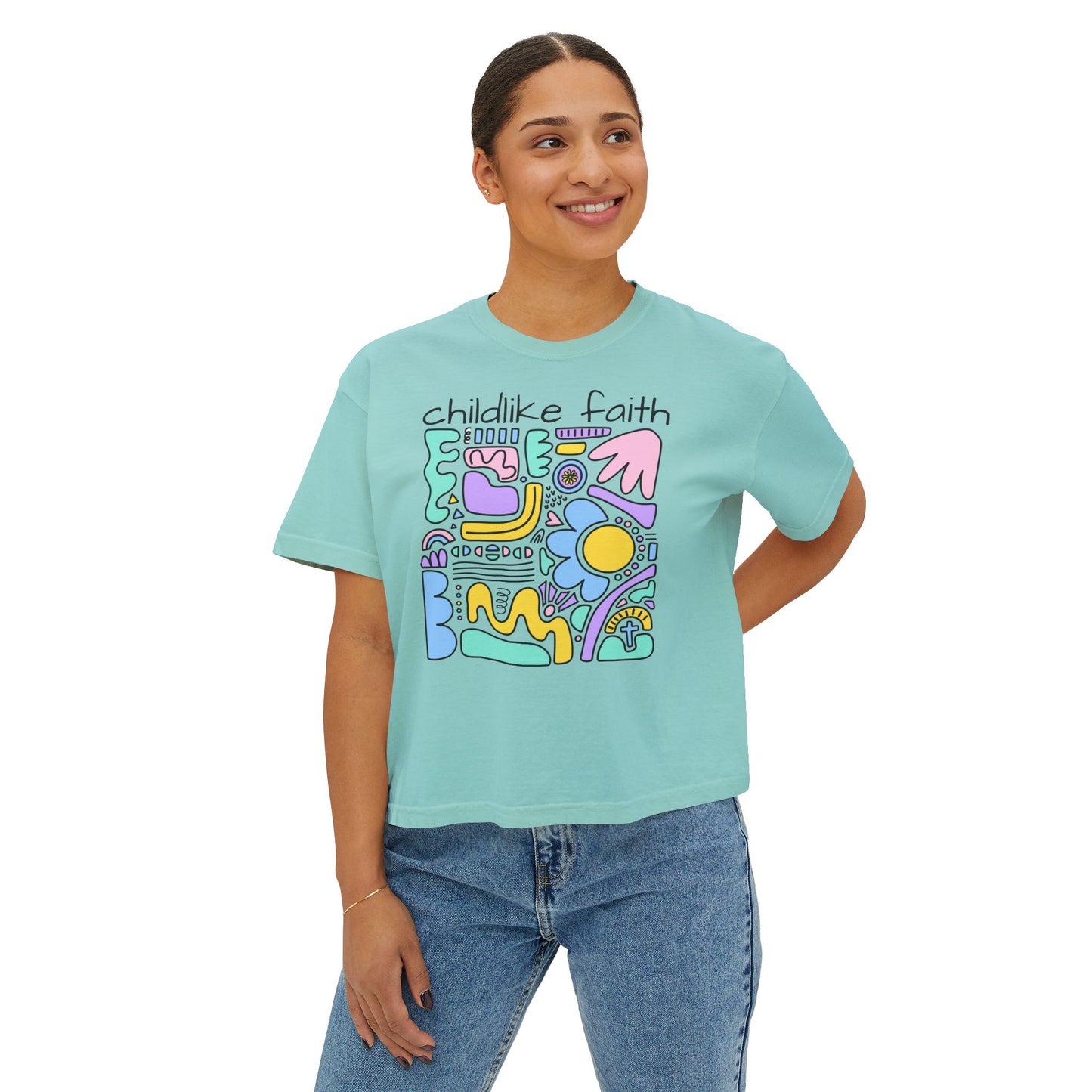 Childlike Faith Damen Boxy T-Shirt