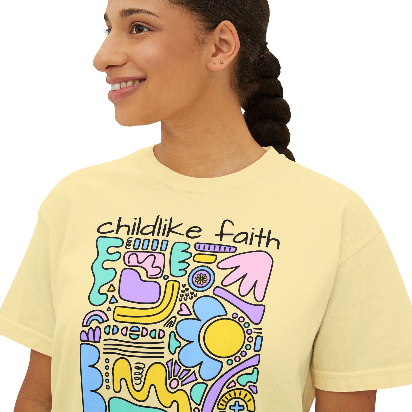 Childlike Faith Damen Boxy T-Shirt