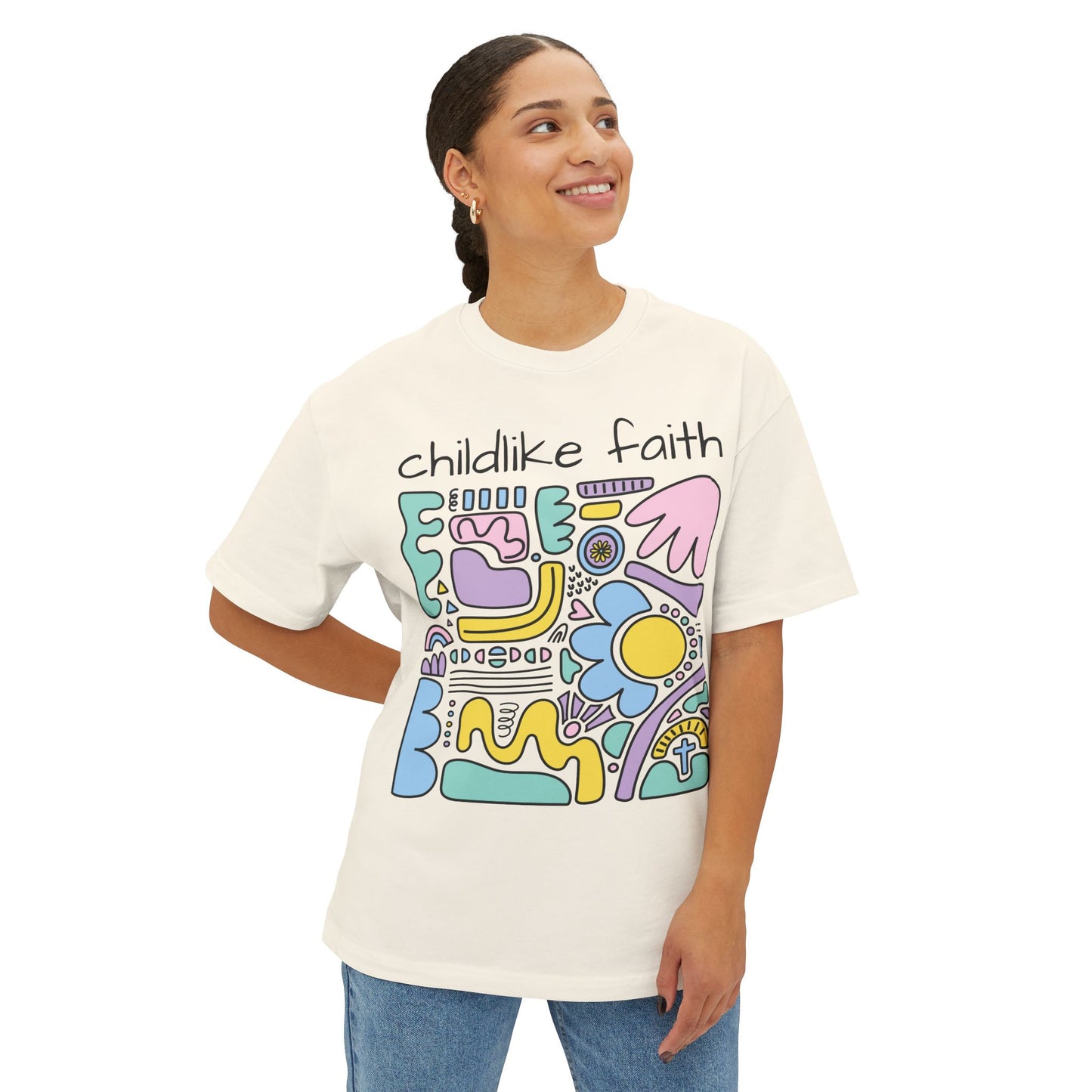 Childlike Faith Tee — Believe in the Impossible Boxy T‑Shirt