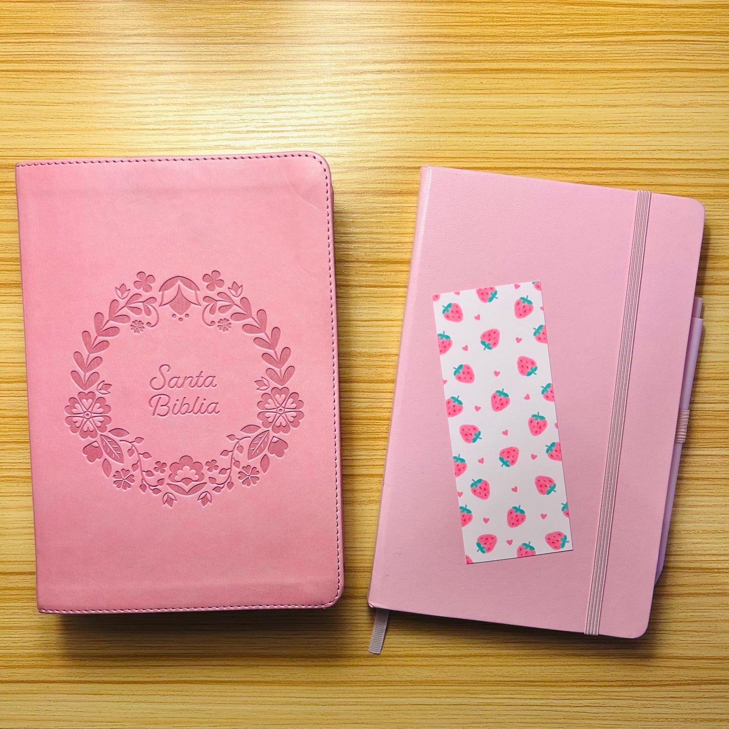 Jesus is Sweet🍓 Christian Bookmark with Strawberry and Heart Pattern Design