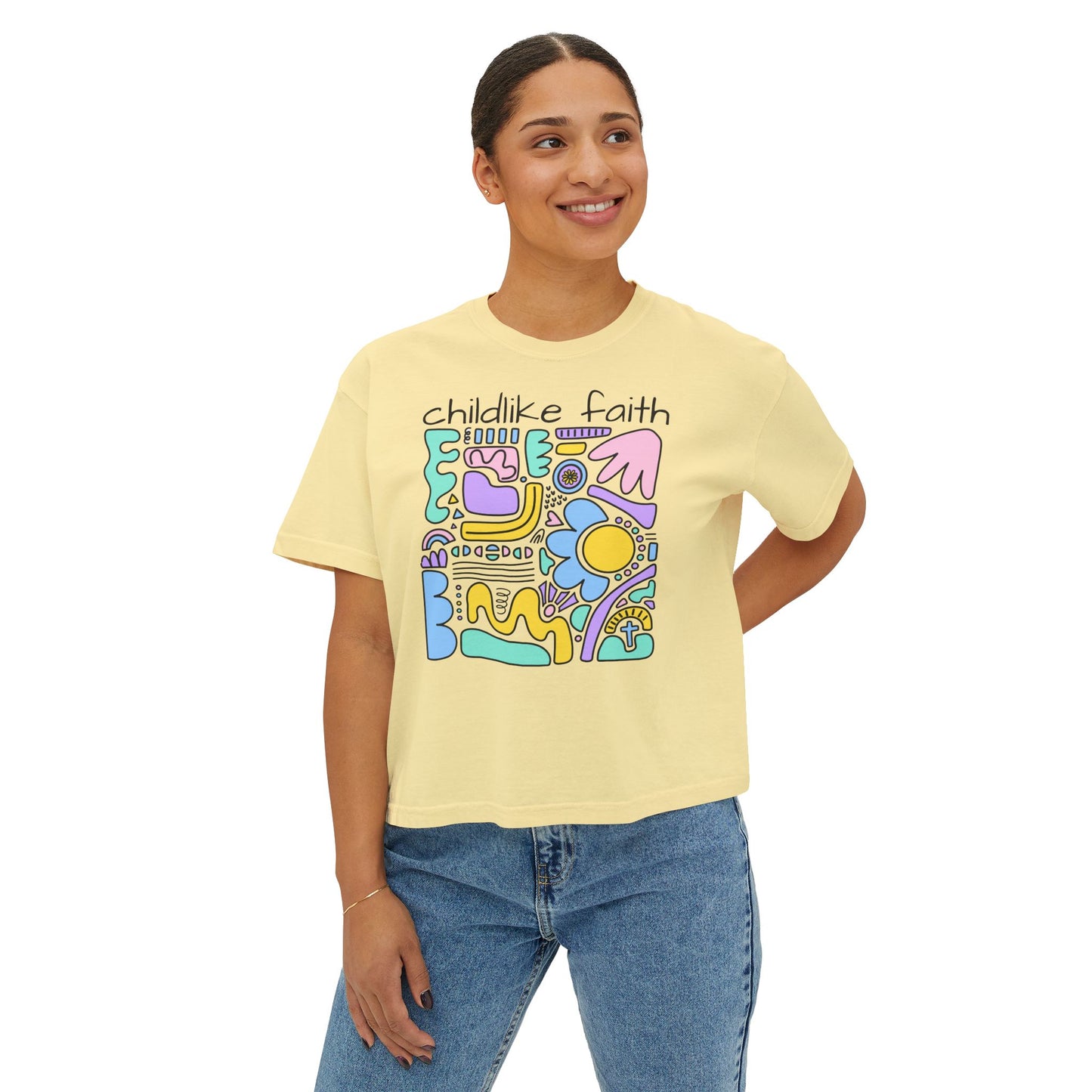 Childlike Faith Damen Boxy T-Shirt