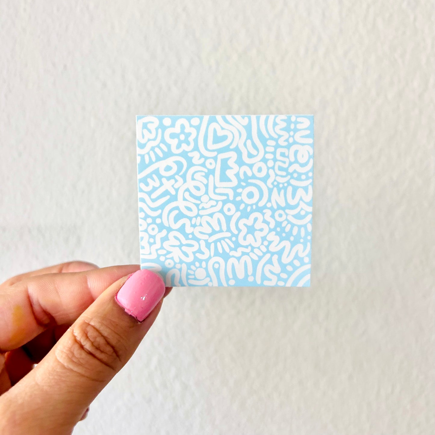 Rest In the Wonder Of God Faith-Based Blue Line Art Naive Design Sticker