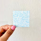 Rest In the Wonder Of God Faith-Based Blue Line Art Naive Design Sticker