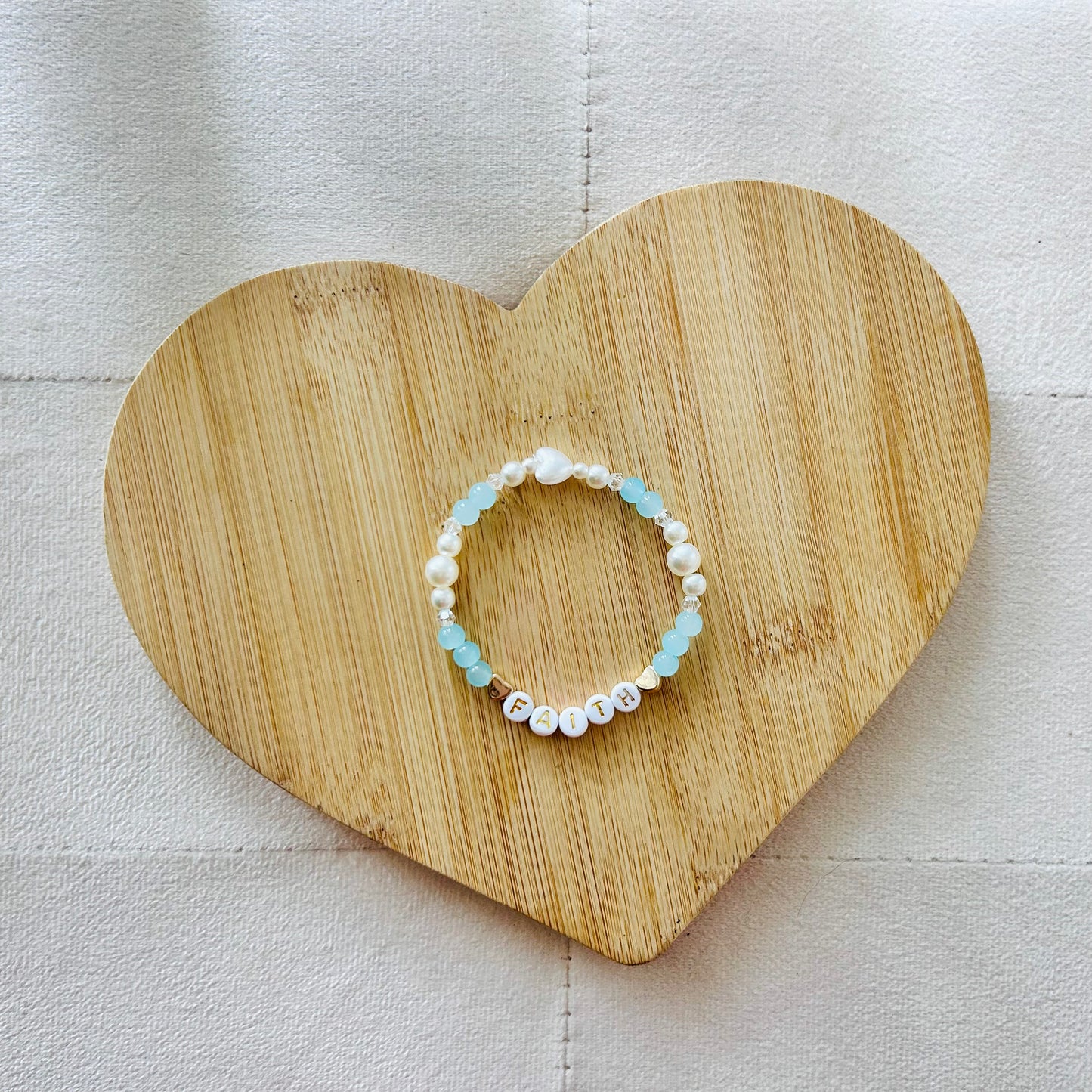 Glaube Glasperlenarmband