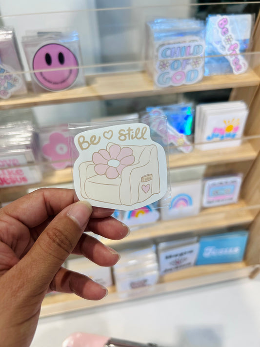 Be Still Cozy Quiet Time Matte Sticker
