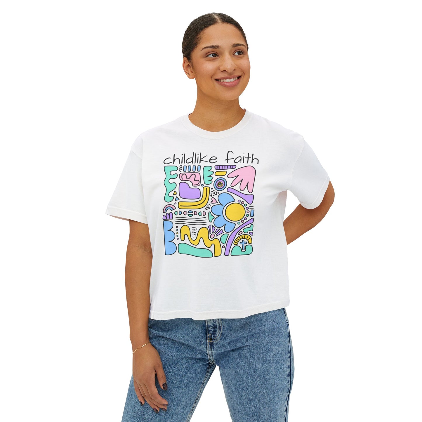 Childlike Faith Damen Boxy T-Shirt