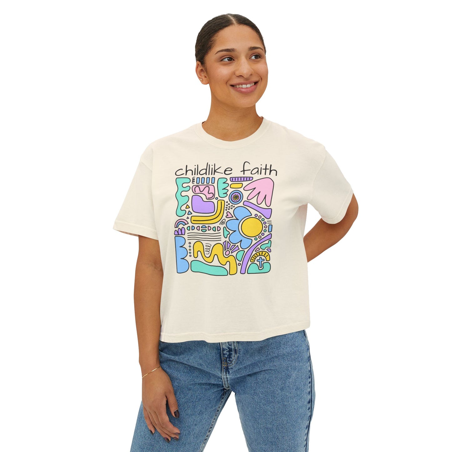 Childlike Faith Damen Boxy T-Shirt