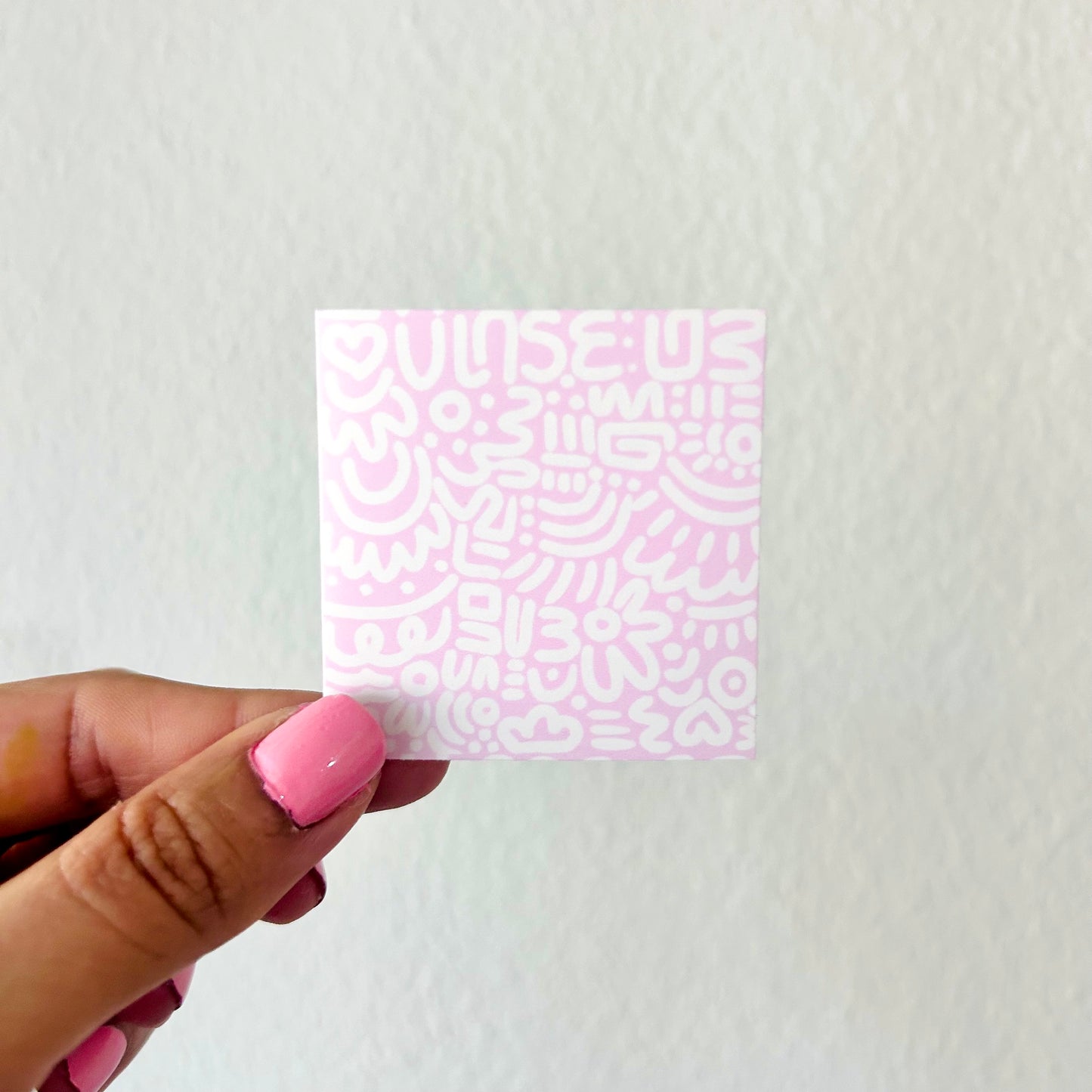 Kindliche Reinheit und Staunen wiederhergestellt: Glaube-basierter pinker Line-Art-Sticker