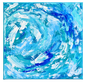 Walk On Water With Jesus Blue Original Abstract 12x12 Painting