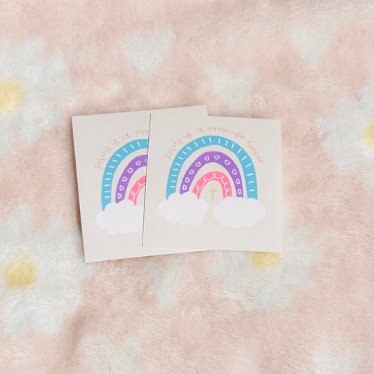 Jesus is a Promise Keeper Rainbow Christian Sticker