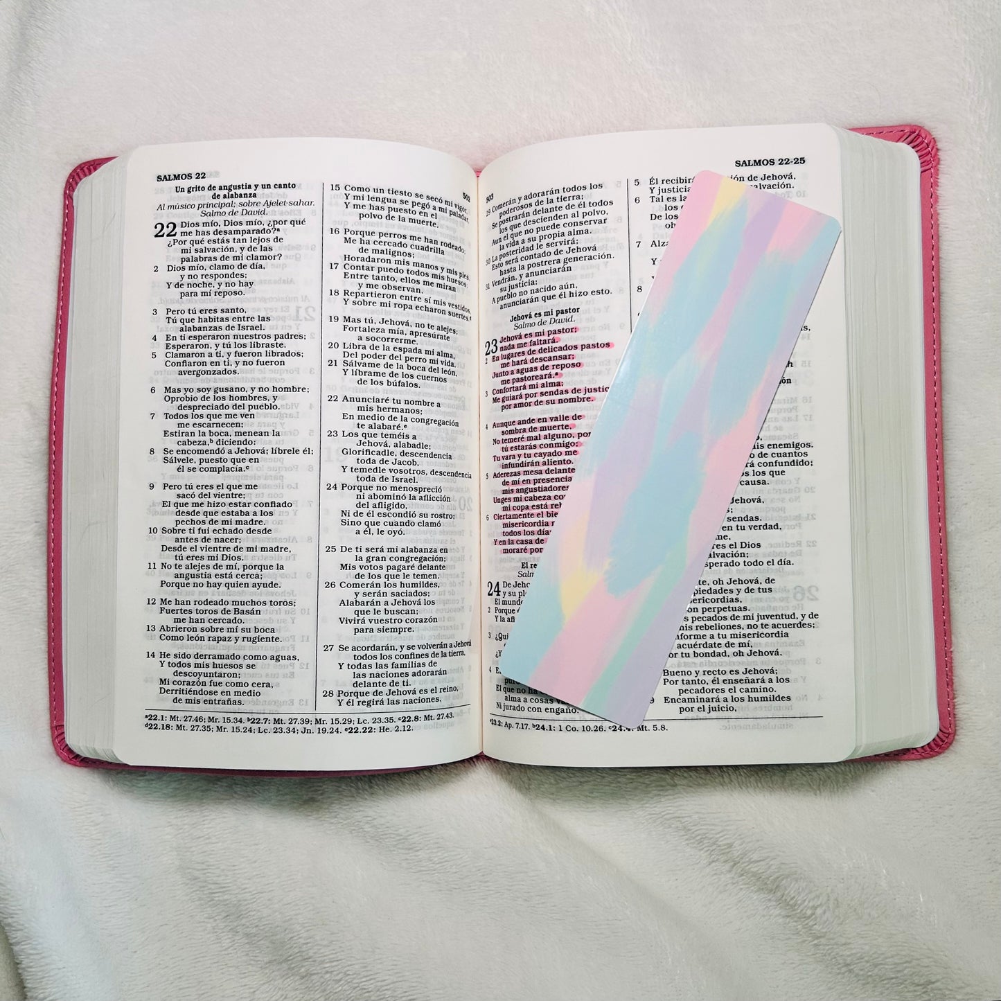 Pastel Abstract Colorful Faith-based Bookmark