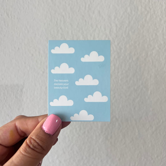 Die Himmel verkünden deine Schönheit, Gott: Glaubensbasierter Wolkenhimmel-Aufkleber