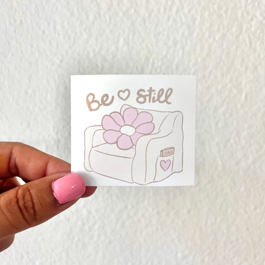Be Still Cozy Quiet Time Matte Sticker