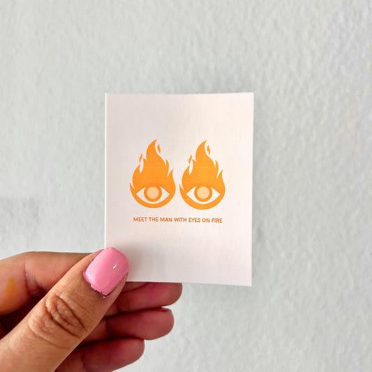 Der Mann mit den feurigen Augen Sticker