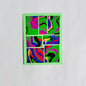 Prophetic Word: The Waves of Your Life Will Be Still. | Green Notecard with Pour Painting Collage