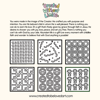 Created Without Limits: An Abstract Patterns Coloring Book Inspired by Childlike Faith & Wonder (Digital Version)