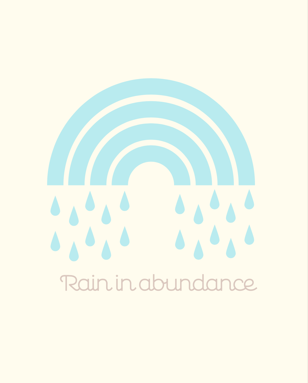 Rain In Abundance Greeting Card