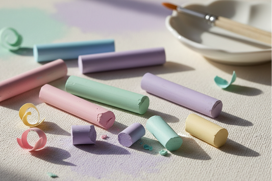 pastel pink, blue, mint, purple, yellow oil pastels 